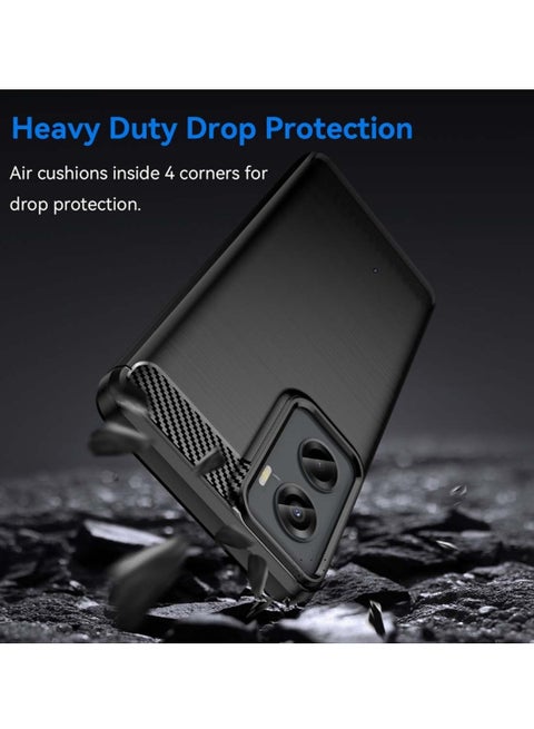 JNERBUYI Case For Motorola Moto E15/Moto G05 Protective Case With 360° Ring And Lens Cover, Shockproof Mobile Phone Case With Magnetic Stand, Bumper Robust Case, Black