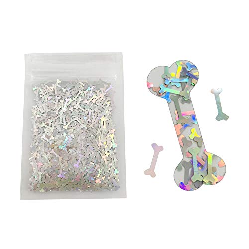 PrettyG 10 GramsPack Sliver 12mm Big Bones Holographi Glitter Festival Rave Beauty Makeup Face Body Nail Art Decoration LB100 - Image 1