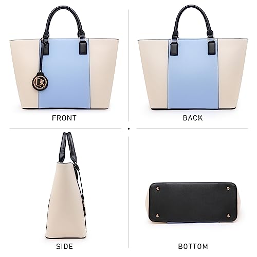 Dasein Satchel Purse Handbag for Women Large Shoulder Work Tote Bag With Matching Wallet - Image 4