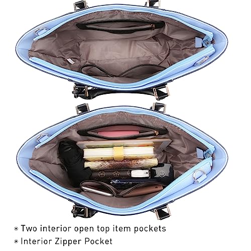 Dasein Satchel Purse Handbag for Women Large Shoulder Work Tote Bag With Matching Wallet - Image 5