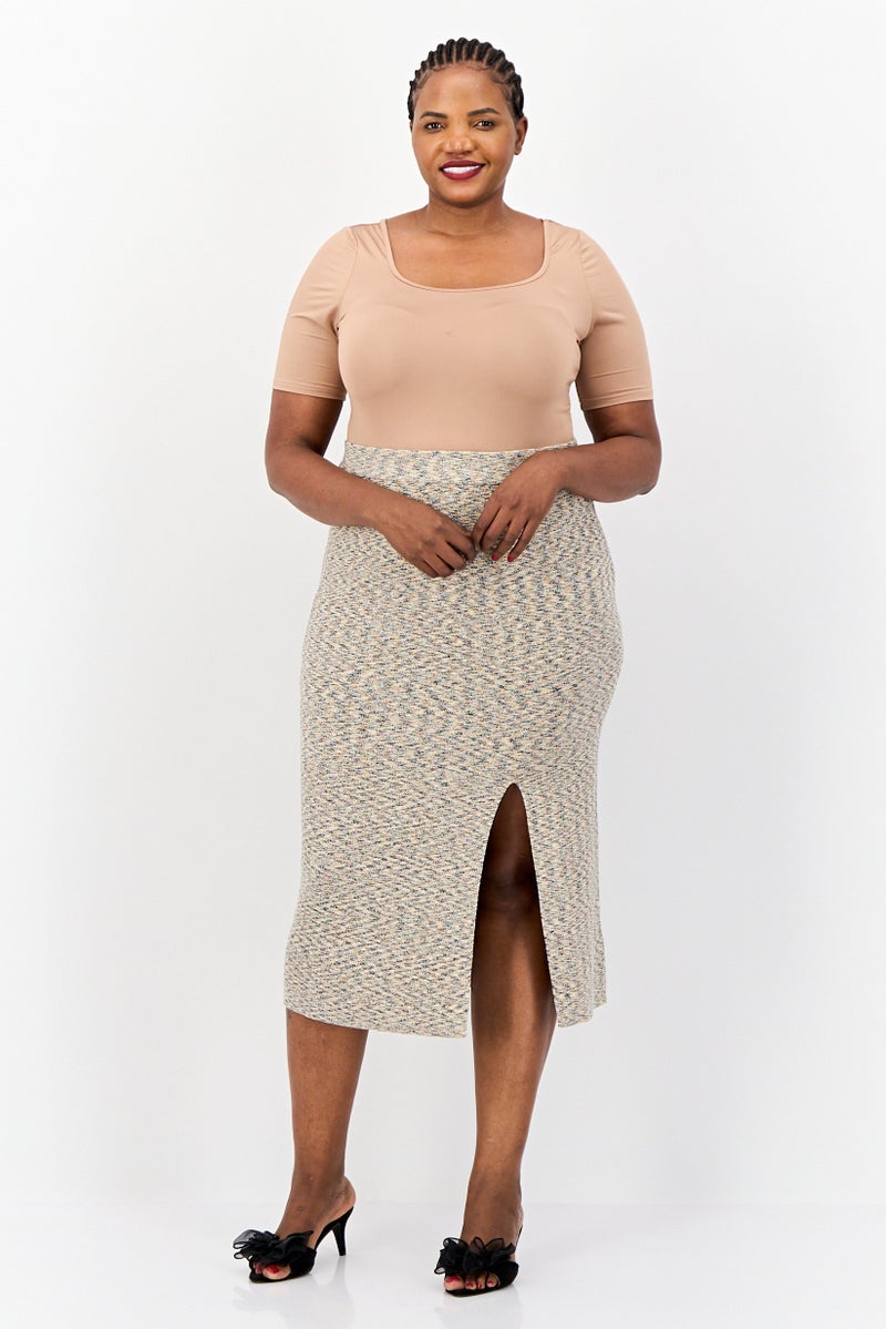 ESPRIT Women Textured Midi Skirts, Multicolor - Image 4