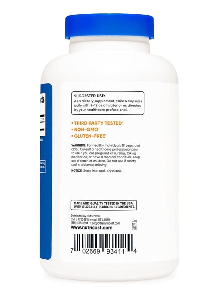 Nutricost D-Aspartic Acid 3000 Mg 180 Capsules  - Image 3