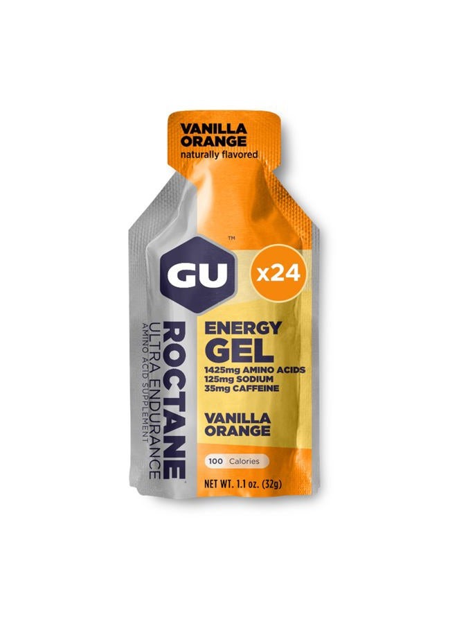 Gu Energy Roctane Ultra Endurance Energy Gel, 24-Count (Vanilla Orange) - Image 1