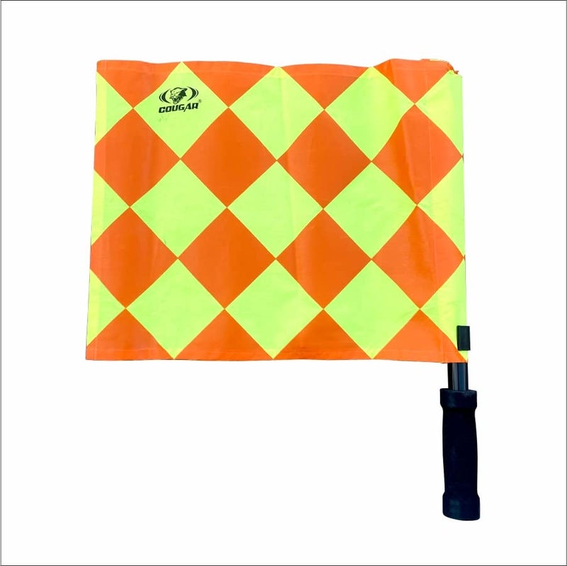 Cougar Linesman's Flag "World cup"| with Carry Bag | Green & Red - Image 1