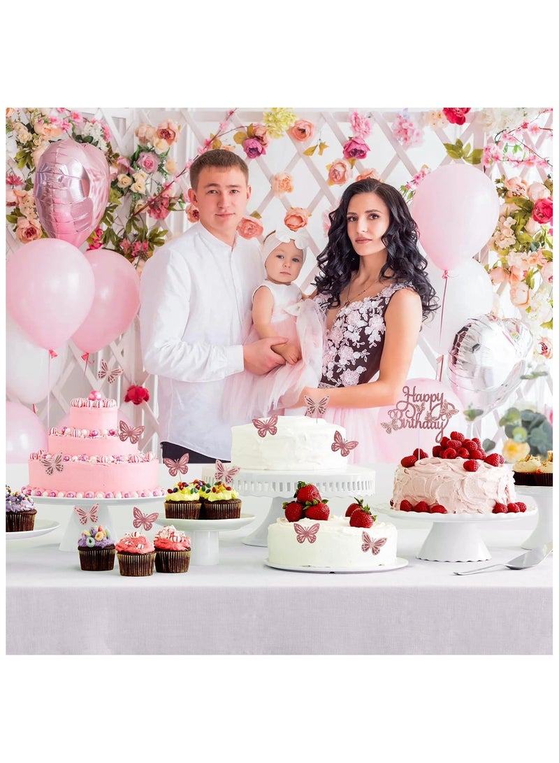 13Pcs Butterfly Themed Cake Toppers, 3D Butterfly Cakes, Double Color Butterfly Cake Toppers - Suitable for Girls Ladies Happy Birthday Cake Decorations Party Decorations - Image 2