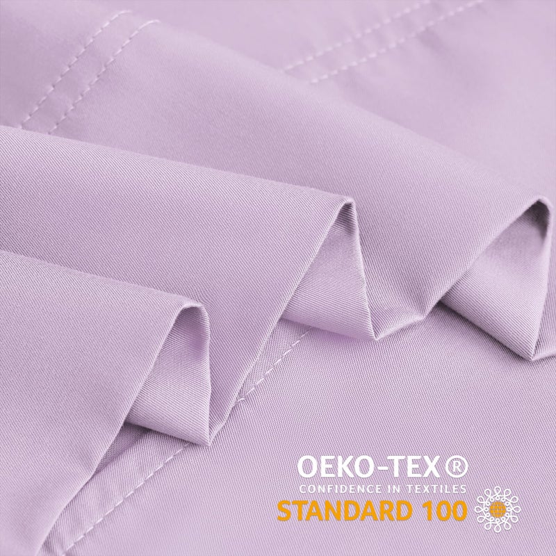 بيديليت حالات وسادة Bedelite مجموعة الحجم القياسي من رايون مستمدة من حالات وسادة تبريد الخيزران للنوم الساخن والتعرق الليلي تنفس وسادة ناعم ناعم (الضوء الأرجواني 20 "" x26 ") - Image 5