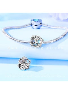 erorex 925 Sterling Silver Charms Beads For Bracelets Necklaces Boho Dream Catcher Star Moon Shell Cat Butterfly Heart Airplane Pendant Blue Purple Colorful Jewelry Birthday Gift For Women Men  - Image 5