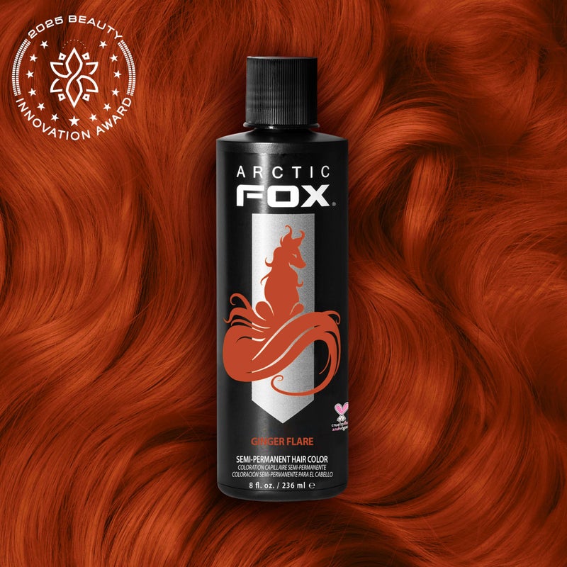 Arctic Fox Semi-Permanent Hair Dye, Vegan & Cruelty-Free, Vibrant Orange Ginger Flare, Ammonia-Free, Conditioning Color for All Hair Types, Long Lasting, 8 fl oz - Image 2