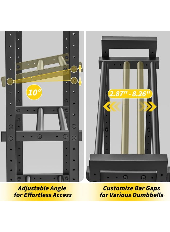 LarFaFa 3-Tier Adjustable Dumbbell Rack, Weight Rack for Home Gym Storage, Heavy Duty Weight Stand for Dumbbells, Kettlebells & Free Weights, Space-Saving Dumbbell Rack Stand Only(Up to 400LB Capacity - Image 4