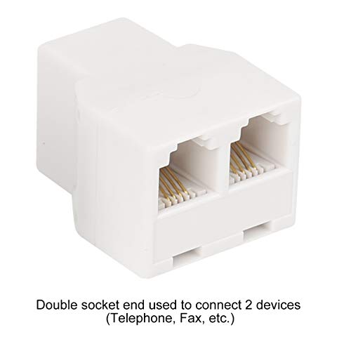 Uvital RJ11 6P4C 1 Female to 2 Female Telephone Line Splitters, Telephone Landline Cable Connector and Separator(White,4 Pack) - Image 4
