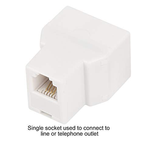 Uvital RJ11 6P4C 1 Female to 2 Female Telephone Line Splitters, Telephone Landline Cable Connector and Separator(White,4 Pack) - Image 3