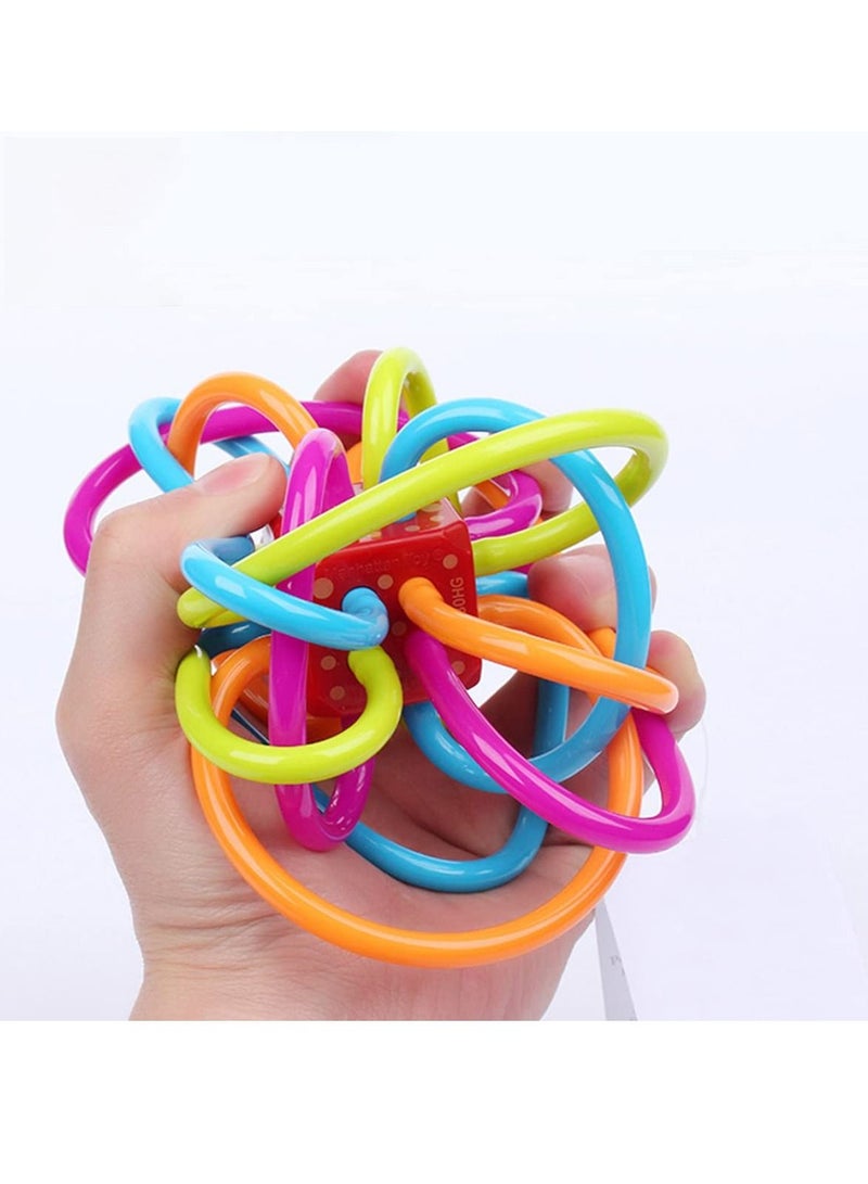 Manhattan Toy Winkel Rattle & Sensory Teether Toy Teething Toys for Babies Color Burst Rattle and Teether Grasping Activity Toy Multicolor Rattle & Sensory Teether for Baby and Toddler