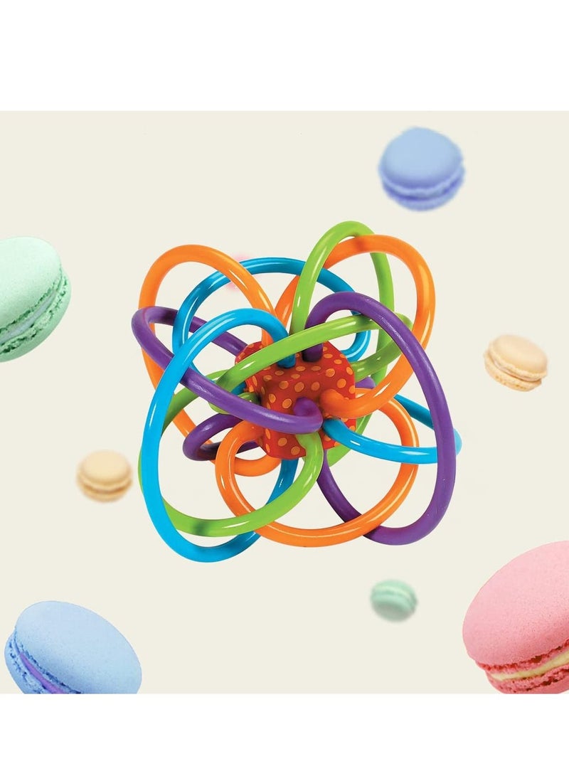 Manhattan Toy Winkel Rattle & Sensory Teether Toy Teething Toys for Babies Color Burst Rattle and Teether Grasping Activity Toy Multicolor Rattle & Sensory Teether for Baby and Toddler
