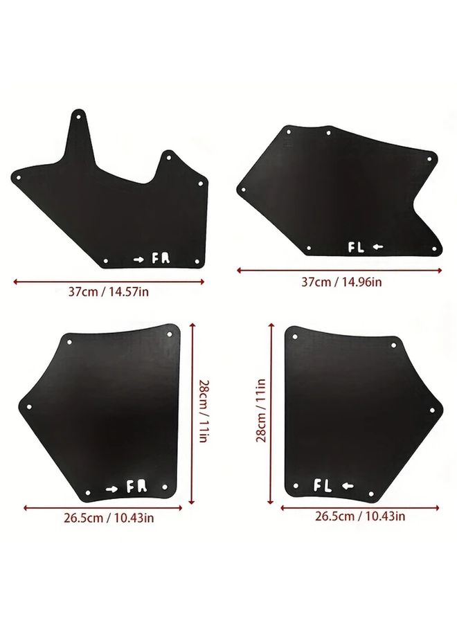 Black Splash Guards Mud Flaps Liners Set For Tundra Sequoia 2007 2020 - Image 1