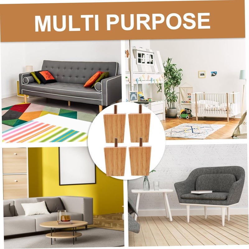 Globally spread simple design POPETPOP 4pcs Replacement Couch Legs Wooden Furniture Feet Sofa Leg Extender Risers for Modern Furniture General compatible design Air & land transit compatible User friendly optimized build Field test upgraded craftsmanship Flexible usage build All-item matching trendy build Closed & open space compatible Workday cycle fulfillment Trendy natural tone options Scratch resistant Home & professional compatible Processed natural substance Compact design Rack friendly Practical experience crafted Varied dimensions Intra-city fast distribution Popular trusted craftsmanship Diverse operating method fit Heat resistant KSA local stock Dense area priority deliver Globally popular universal design Anti topple design - Image 3