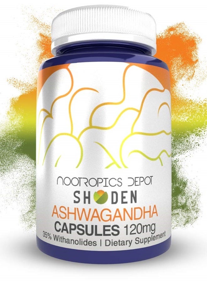 Nootropics Depot كبسولات مستخلص أشواغاندا من شودن | 120 مجم | 90 كبسولة | 35% من الوييثانوليدات - Image 3