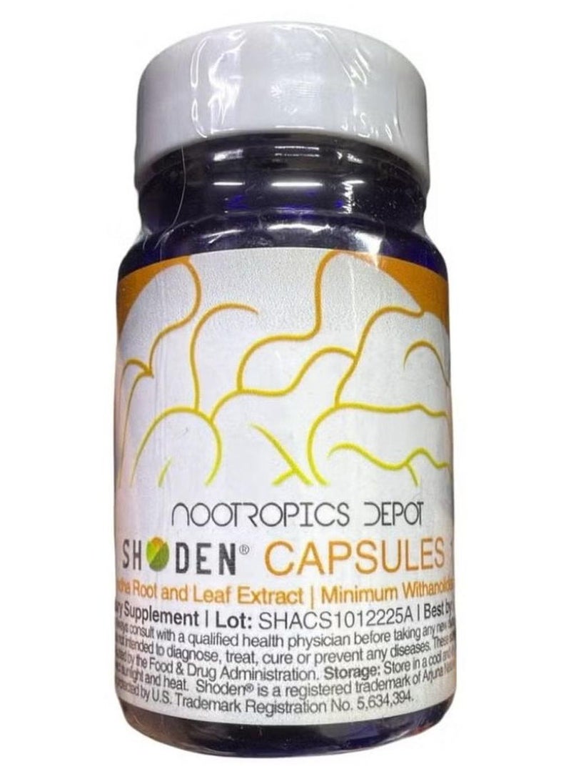 Nootropics Depot كبسولات مستخلص أشواغاندا من شودن | 120 مجم | 90 كبسولة | 35% من الوييثانوليدات - Image 1