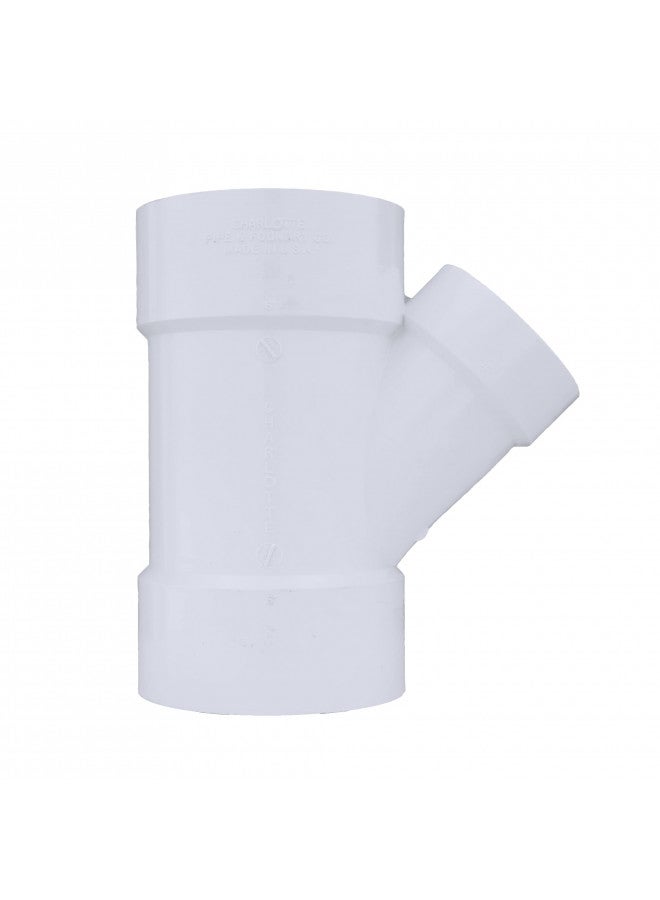 Charlotte Pipe أنبوب تشارلوت 6 x 6 x 4 DWV واي مخفض DWV (تصريف، نفايات وتهوية) (قطعة واحدة) - Image 3