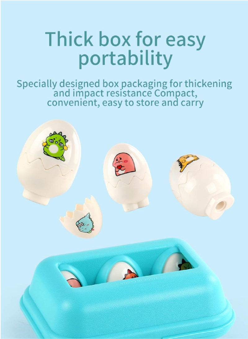 6-Piece Dinosaur Twist Eggs Set with Shape Matching & Press-to-Sound Function – Educational Toy for Toddlers’ Cognitive Development - Image 4
