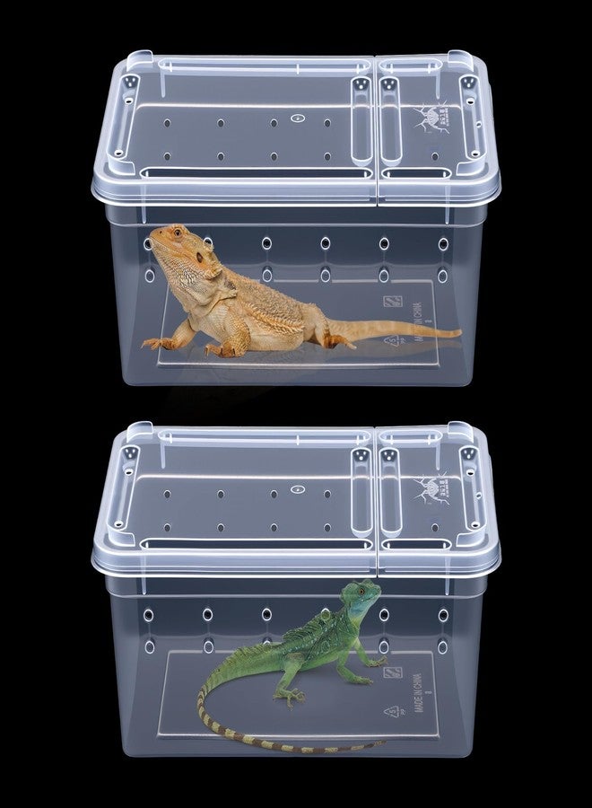 xozeooeu 10 Pcs Reptile Breeding Box, Clear Plastic Terrarium with Vent Holes, Small Animal Enclosure for Spider Scorpion Lizard Insect, 5.9x3.9x2.55 Inch - Image 5
