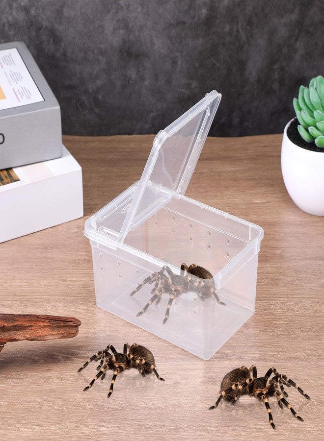 xozeooeu 10 Pcs Reptile Breeding Box, Clear Plastic Terrarium with Vent Holes, Small Animal Enclosure for Spider Scorpion Lizard Insect, 5.9x3.9x2.55 Inch - Image 4