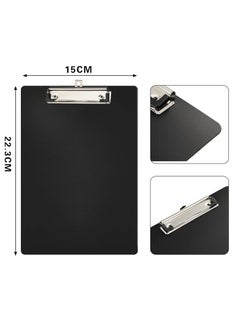 KASTWAVE Writing Pad Clipboard, A4 Plastic File Data Clip Ticket Multifunction Clipboard Thin Clip Black Stationery Clipboard for Office School Restaurant Menu, Etc. (6 Pieces)  - Image 4
