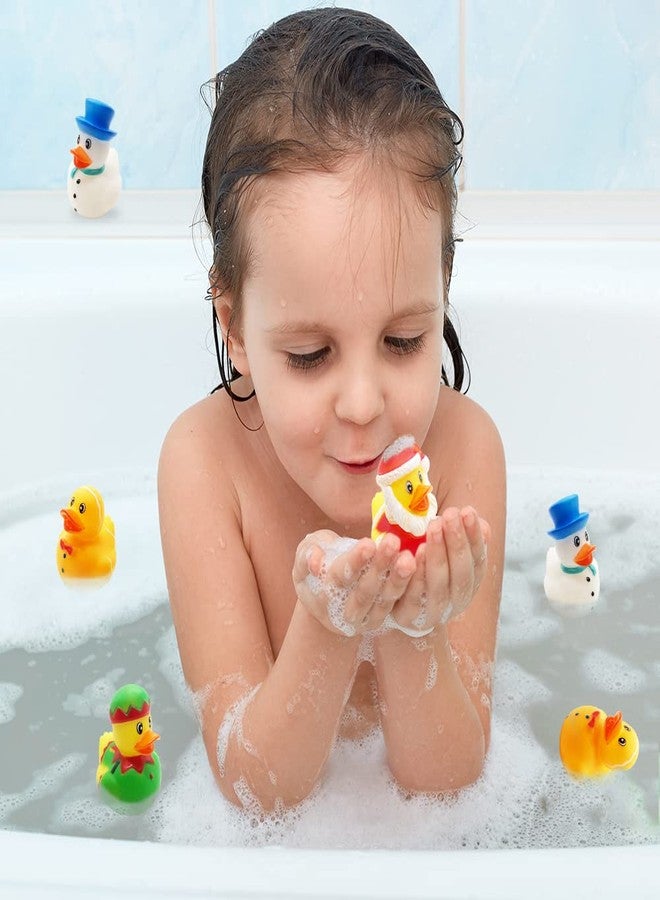 ArtCreativity Christmas Rubber Duckies for Kids, Pack of 12, Holiday-Themed Rubber Ducks for Bath or Pool, Fun Christmas Duckies Party Favors, Bulk Xmas Ducks for Cruise Ship & Events - Image 5