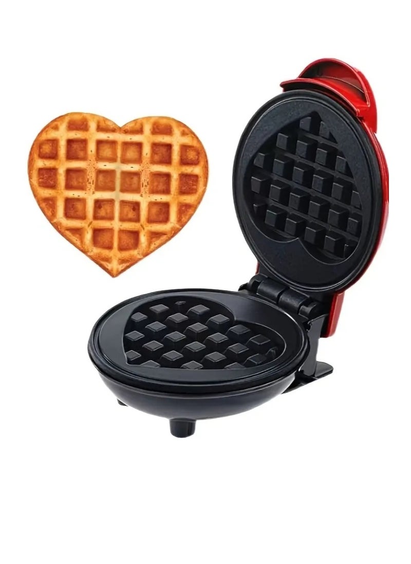 OASIS-TH - Waffle Maker heart shape For Individual Waffles With Easy To Clean, Non-Stick Surfaces, 4-Inch 350 W - Image 1