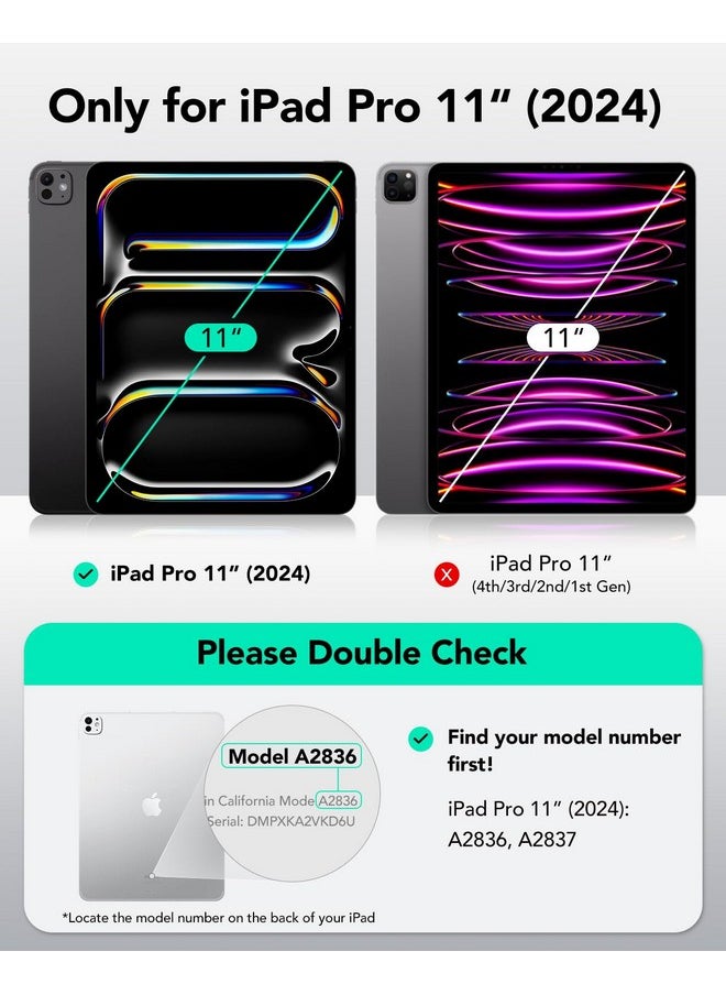 اي اس ار - حافظة ESR لجهاز iPad Pro مقاس 11 بوصة M4 (2024، الجيل الخامس)، حافظة قوية مغناطيسية، حامل ثلاثي الطيات، تدعم قلم Pencil Pro وقلم Pencil (USB-C)، إيقاظ/سكون تلقائي، حماية متينة، سلسلة Rebound، أرجواني - Image 1