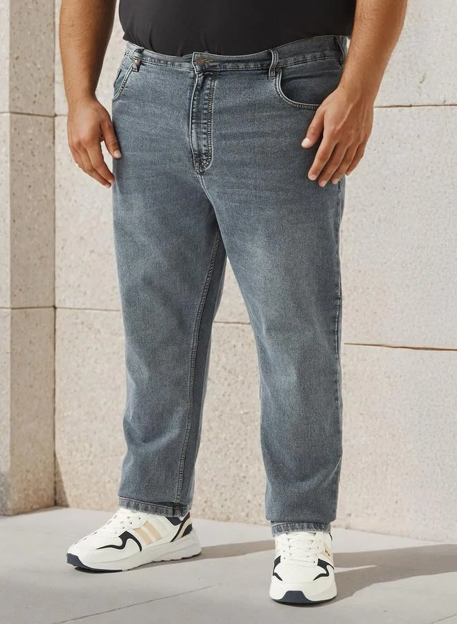 Plus Size Regular Fit Jeans with Flexi Waist