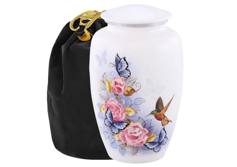 URNS OF DIGNITY Butterfly Humming Bird Adult Cremation Urns for Human Ashes  Decorative UrnERN for Human Ashes Female  MaleUrns for Ashes Men  WomenFuneral Urn Butterfly Humming Bird Adult 