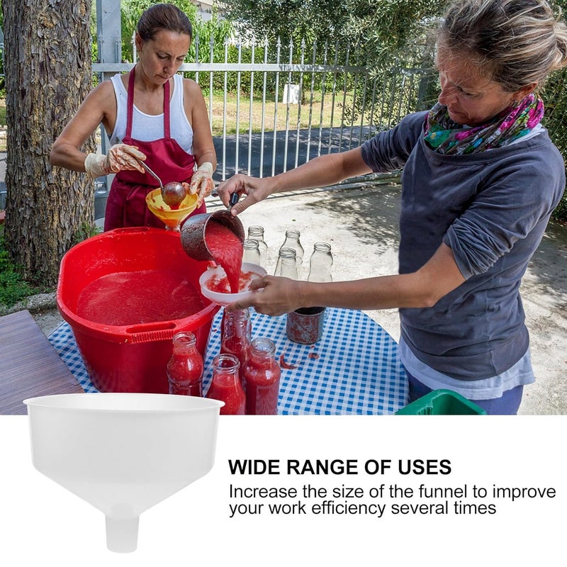 IMIKEYA Large Mouth Liquid Funnel for Kitchen and Beer Filling, Plastic Small Food Funnel with Wide Opening for Oil, Soy Sauce, and Beverage Transfer - Image 5