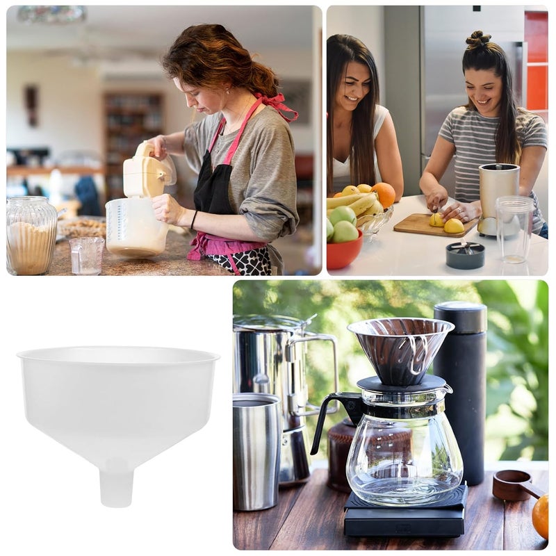 IMIKEYA Large Mouth Liquid Funnel for Kitchen and Beer Filling, Plastic Small Food Funnel with Wide Opening for Oil, Soy Sauce, and Beverage Transfer - Image 4