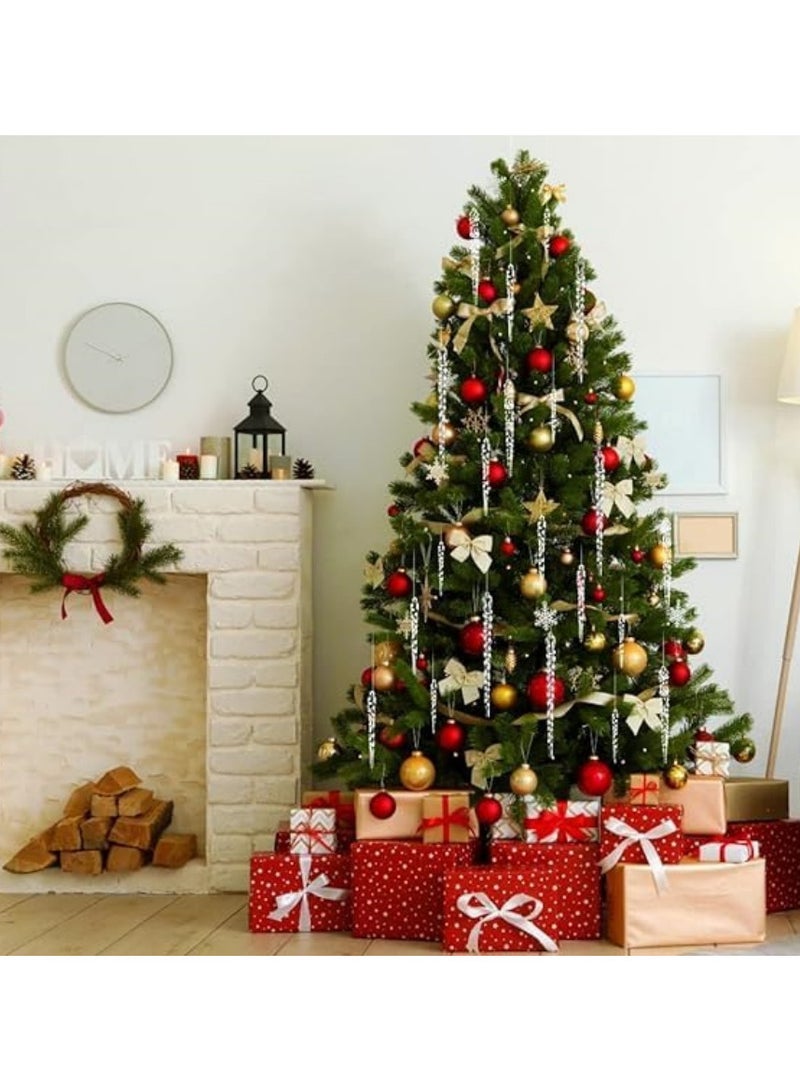 AUTOYSUR Acrylic Icicle Ornaments – Clear, Set of 36 - Image 3