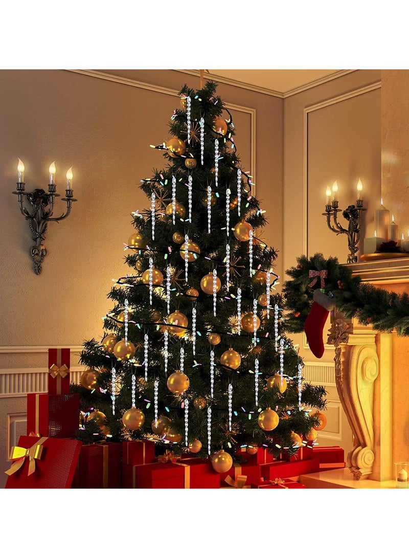 AUTOYSUR Acrylic Icicle Ornaments – Clear, Set of 36 - Image 4