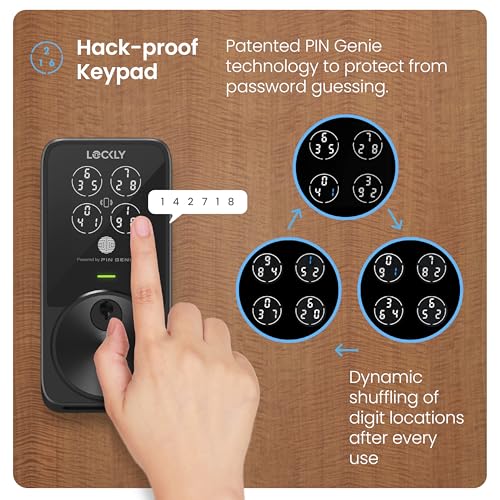 Lockly PIN Genie Pro Zeno Series Smart Lock, Keyless Entry Door Lock with Apple Home Key, Built-in Wi-Fi Keypad Deadbolt Locks for Front Door, App Remote Control, IP65 Weatherproof, Easy Installation - Image 3