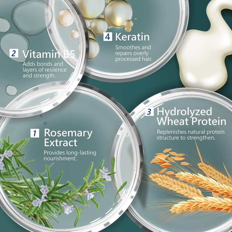 Sh Rd SH-RD Nutra-Therapy Conditioner for Dry Damaged Hair, 16.9oz/500ml - Protein Hair Treatment to Repair Split Ends & Moisture with Keratin for Color-Treated, Frizzy, Bleached Hair - Image 4