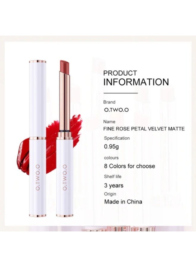 O.TWO.O  Long Lasting Velvet Matte lipstick thin tube Lipstick High Saturation Lipstick - Image 4