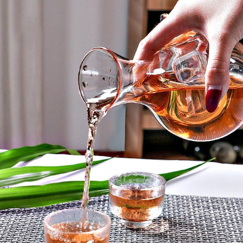 Cabilock Wine Decanter  360ml Wine Carafe Decanter Wine Dispenser GlassHand Blown Wine Aerating Decanter Wine Pour Carafe Chilled Server Glass Whiskey Dispenser for BarsPartiesDinners - Image 3