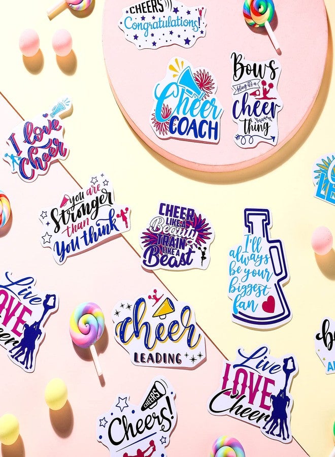 Chinco 200 Pieces Cheerleading Stickers Cheer Decals Waterproof Stickers Present Motivational Positive Decal Gifts for Water Bottle Laptop Car Phone, 25 Styles - Image 3
