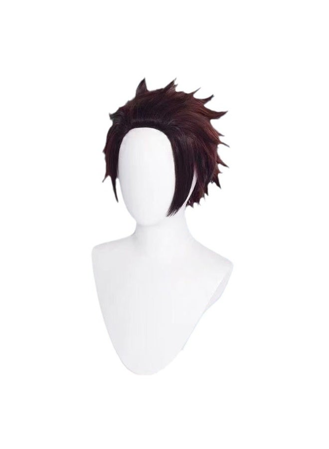 عام شيطان القاتل شعر مستعار كامادو تانجيرو عودة مكافحة تزييفها نمط زر صافي شعر مستعار تأثيري - Image 1