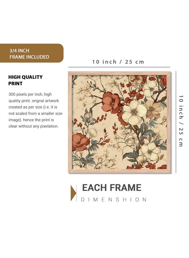 kotart Premium Digital Paintings with Frame for Home Decoration - Floral Painting for Living Room Bedroom Office Room Decor - Painting for Wall Decoration - Set of 2 Multicolor paintings (10x10 inch, B) - Image 2