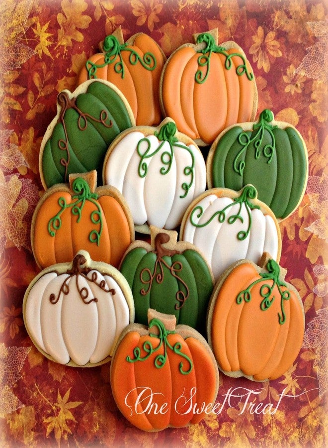 Q-BAKER Pumpkin Cookie Cutters Set, 4", 3.22", 2" Large Fall Halloween Thanksgiving Cookie Cutters for Harvest Holiday Decoration Party Supplies - Image 4