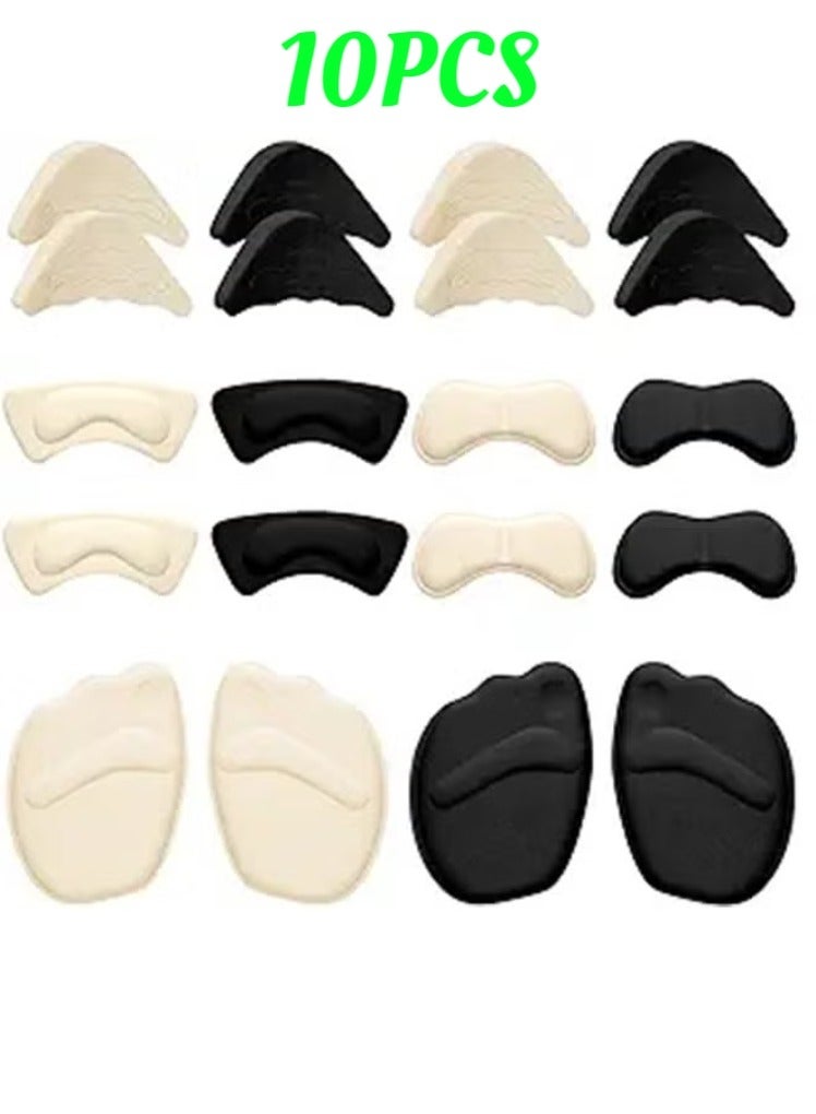 Forefoot insole, heel insole, toe plug sponge series insole anti-wear foot universal set (10 pieces) - Image 1