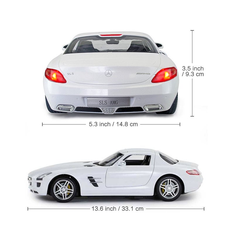RASTAR Benz Remote Control Car |1:14 RC Mercedes Benz SLS AMG Model Car Toy Car for Kids, Open Doors by Manual - White 2.4GHz - Image 4