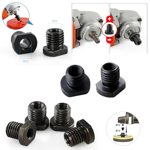 TorSor 2 Pack Angle Grinder Attachment Adapter M10 To M14 + M10 to M16 Thread Shaft Converter Arbor Connector Adaptor For Diamond Polishing Pads Backing Pad Rotary Polisher Drill Bit - Image 3