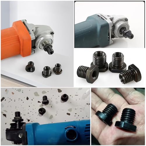 TorSor 2 Pack Angle Grinder Attachment Adapter M10 To M14 + M10 to M16 Thread Shaft Converter Arbor Connector Adaptor For Diamond Polishing Pads Backing Pad Rotary Polisher Drill Bit - Image 5
