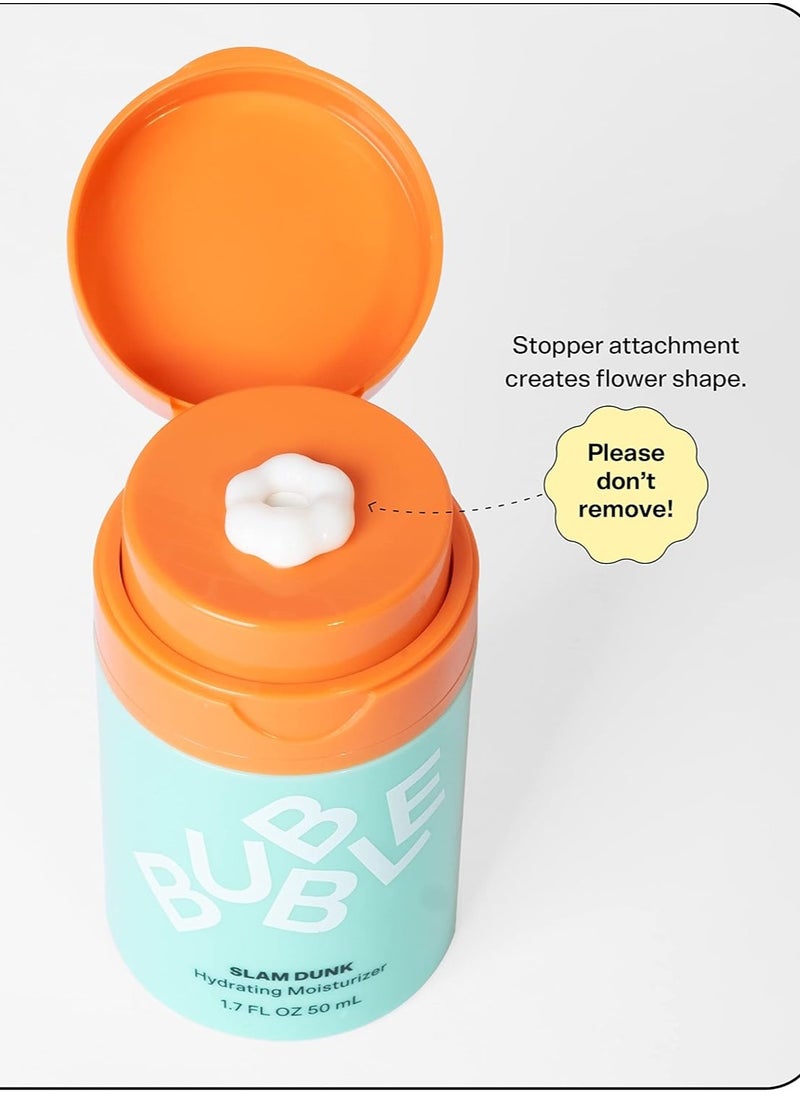 Bubble - Bubble Skincare Slam Dunk Face Moisturizer - Hydrating Face Cream for Dry Skin Made with Vitamin E + Aloe Vera Juice for a Glowing Complexion - Skin Care with Blue Light Protection (50ml) - Image 1