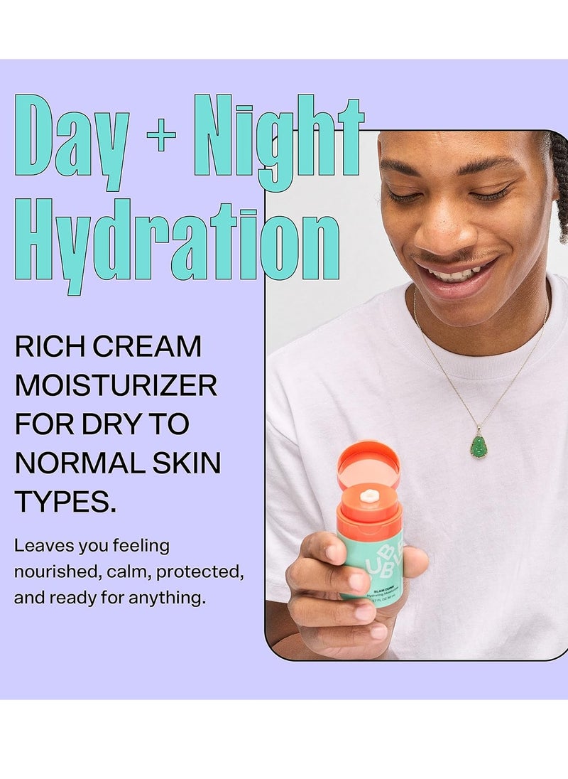 Bubble - Bubble Skincare Slam Dunk Face Moisturizer - Hydrating Face Cream for Dry Skin Made with Vitamin E + Aloe Vera Juice for a Glowing Complexion - Skin Care with Blue Light Protection (50ml) - Image 1