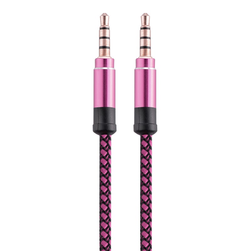 1.5 Meters 3 Meters 3.5Mm Hook And Loop Woven Audio Line Male-To-Male Nylon Aux Pair Line Car Audio - Image 1